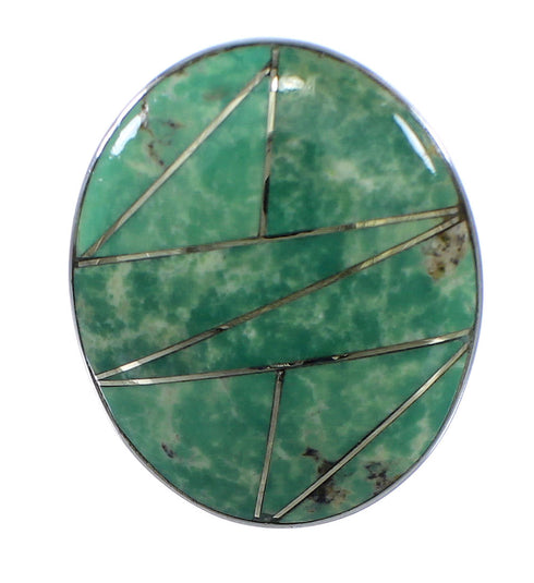 Sterling Silver And Turquoise Southwest Jewelry Ring Size 8-1/4 VX57261