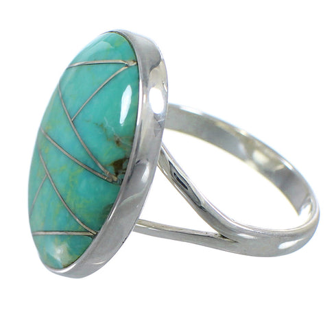 Sterling Silver And Turquoise Jewelry Ring Size 4-3/4 VX57267
