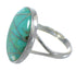 Genuine Sterling Silver And Turquoise Jewelry Ring Size 6-1/2 VX57268