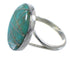 Southwest Turquoise Inlay And Genuine Sterling Silver Ring Size 8-1/2 WX59080