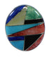 Sterling Silver And Multicolor Inlay Southwest Jewelry Ring Size 7-1/4 VX58837