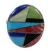 Genuine Sterling Silver Multicolor Jewelry Ring Size 7-1/2 VX58841