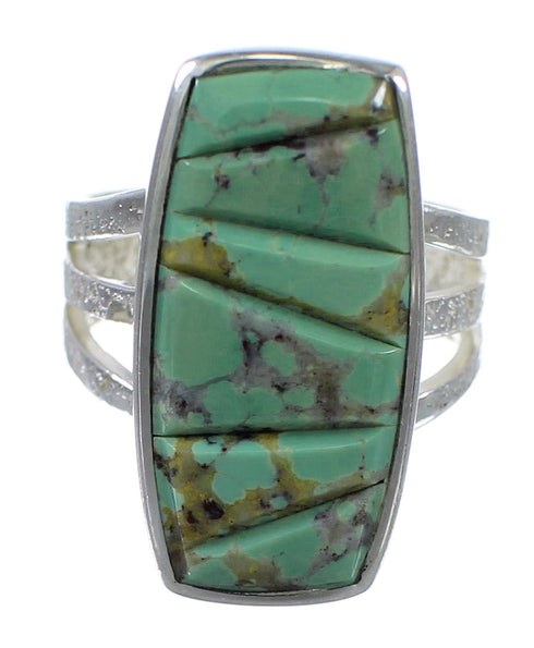 Southwest Turquoise And Sterling Silver Ring Size 4-3/4 VX57299