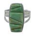 Sterling Silver And Turquoise Inlay Jewelry Ring Size 7-3/4 VX57372
