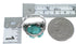 Turquoise Flower Dragonfly Sterling Silver Ring Size 4-3/4 RX82658