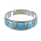 Turquoise And Opal Inlay Sterling Silver Ring Size 7-1/2 RX82861