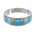 Turquoise And Opal Inlay Sterling Silver Ring Size 7-1/2 RX82861
