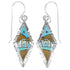 Multicolor Silver Native American Pueblo Design Hook Dangle Earrings WX57545