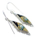 Multicolor Native American Villiage Design Silver Hook Dangle Earrings WX57541