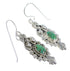 Southwestern Turquoise And Genuine Sterling Silver Hook Dangle Earrings WX57615