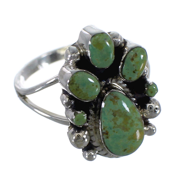 Sterling Silver And Turquoise Ring Size 6-3/4 RX60392