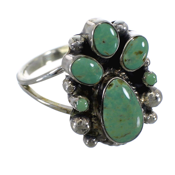 Turquoise Authentic Sterling Silver Ring Size 6-1/4 RX60415