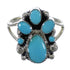 Sterling Silver Southwestern Turquoise Ring Size 7-1/4 RX60438