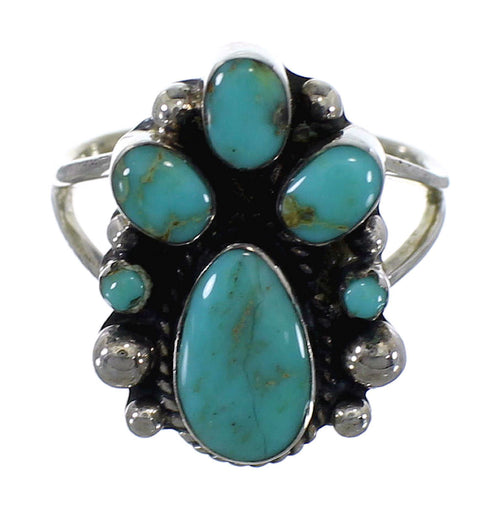 Turquoise Sterling Silver Ring Size 4-3/4 RX60445