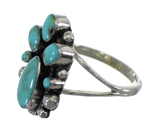 Turquoise Sterling Silver Ring Size 4-3/4 RX60445