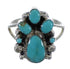Genuine Sterling Silver Southwest Turquoise Ring Size 8-1/4 RX60478
