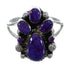 Southwest Magenta Turquoise Sterling Silver Ring Size 6-1/4 RX60523