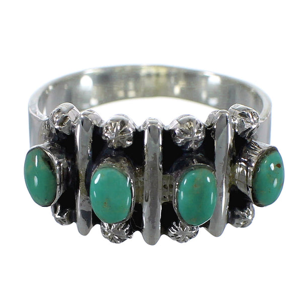Turquoise Authentic Sterling Silver Ring Size 6-3/4 RX60612