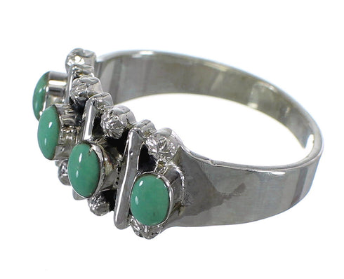 Southwest Sterling Silver Turquoise Ring Size 5 RX60624