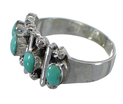 Southwest Turquoise Genuine Sterling Silver Ring Size 6-1/4 RX60631