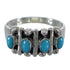 Southwestern Turquoise Genuine Sterling Silver Ring Size 7-1/4 RX60641