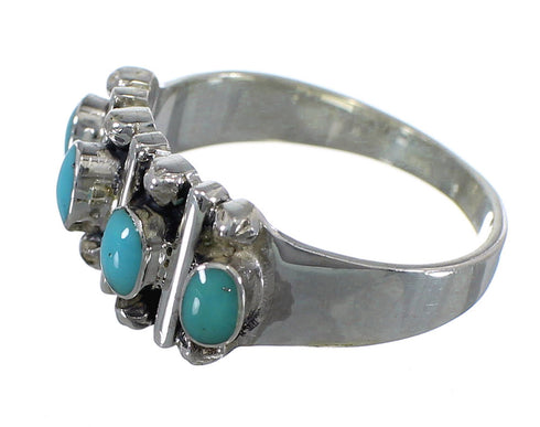 Authentic Sterling Silver Turquoise Ring Size 4-3/4 RX60648