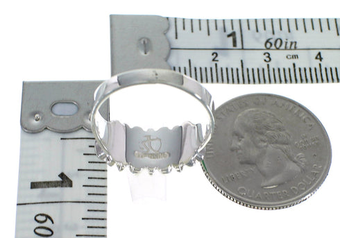 Turquoise Coral Sterling Silver Ring Size 8-3/4 RX60695