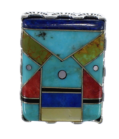 Sterling Silver And Multicolor Southwest Ring Size 4-3/4 YX76177
