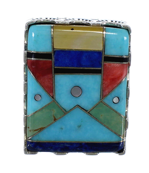 Multicolor And Silver Southwest Ring Size 4-1/2 YX76186