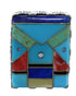 Southwestern Multicolor Sterling Silver Ring Size 6-3/4 YX76197
