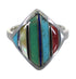 Southwestern Silver Multicolor Ring Size 4-3/4 YX76217