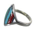 Southwestern Sterling Silver Multicolor Ring Size 5-1/4 YX76219