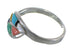 Southwest And Silver Multicolor Inlay Ring Size 8-1/4 QX76104