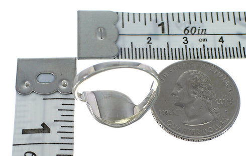 Southwestern Multicolor Inlay Silver Ring Size 6-1/4 QX76097