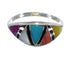 Multicolor Inlay And Southwestern Genuine Sterling Silver Ring Size 6-3/4 QX76122