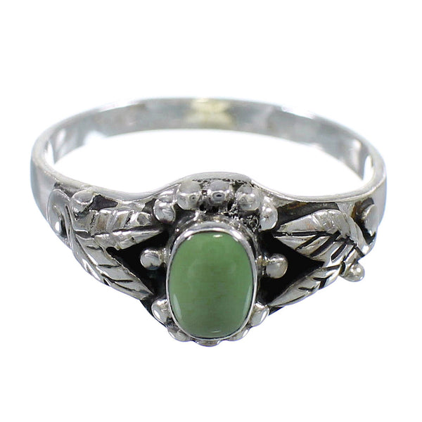 Authentic Sterling Silver Turquoise Ring Size 7 RX59673