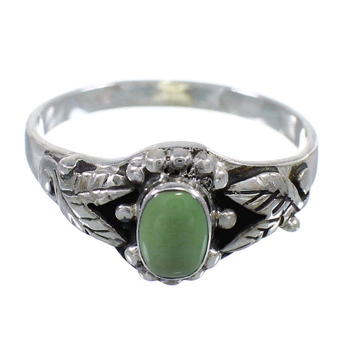 Southwest Sterling Silver Turquoise Ring Size 8-3/4 RX59680