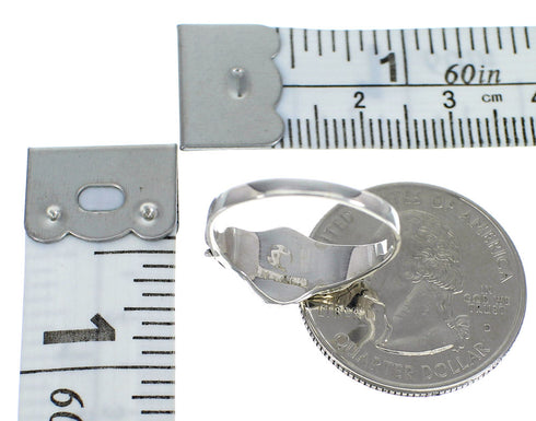 Sterling Silver Southwest Turquoise Ring Size 7-1/4 RX58776