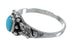 Southwestern Turquoise Genuine Sterling Silver Ring Size 5-3/4 RX58804
