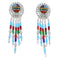 Multicolor Sterling Silver Concho Bead Earrings EX57638