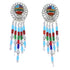 Multicolor Sterling Silver Concho Bead Earrings EX57638