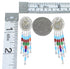 Multicolor Sterling Silver Concho Bead Earrings EX57638
