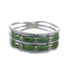 Turquoise Opal Inlay Silver Southwestern Ring Size 5-3/4 QX79520
