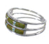 Turquoise Opal Inlay Sterling Silver Southwest Ring Size 5-3/4 QX79522