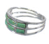 Turquoise Opal Inlay Southwestern Silver Ring Size 4-1/2 QX79530
