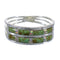 Turquoise Opal Inlay Southwestern Genuine Sterling Silver Ring Size 5 QX79568