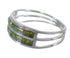 Turquoise Opal Inlay Southwestern Genuine Sterling Silver Ring Size 5 QX79568