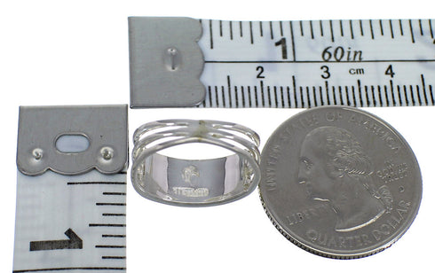 Turquoise Opal Inlay Southwest Genuine Sterling Silver Ring Size 4-1/2 QX79562