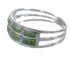 Silver Southwestern Turquoise Opal Inlay Ring Size 8-1/2 QX79657