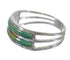 Southwestern Sterling Silver Turquoise Ring Size 5 QX79732
